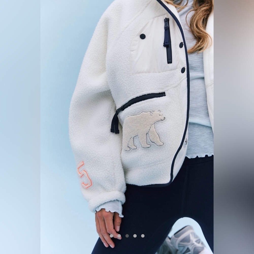 Free People Movement Hit The Slopes Patch Fleece Jacket - Picture 6 of 12